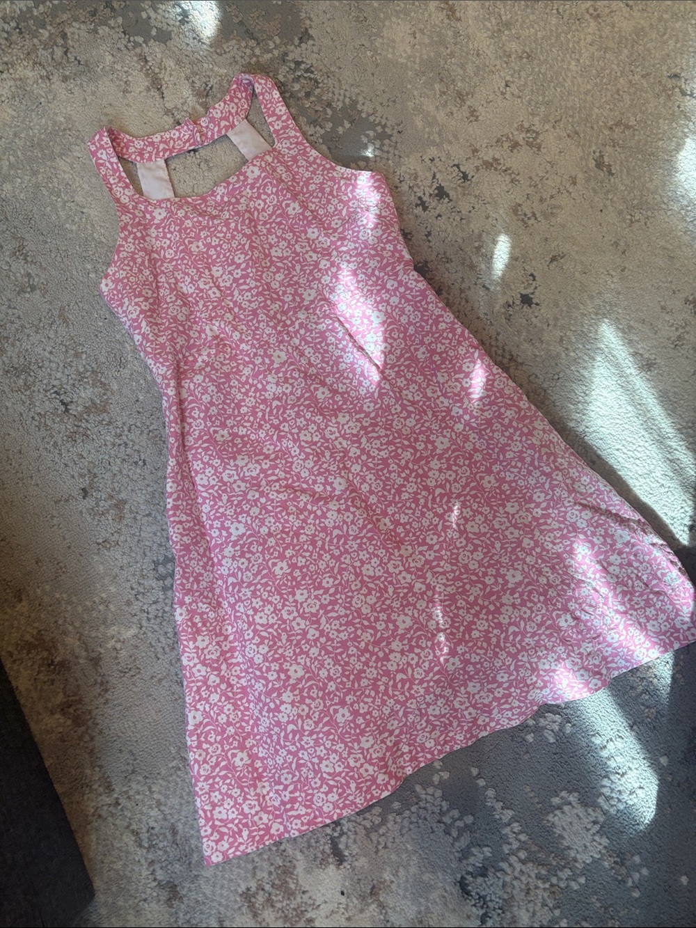 Florence Eiseman Pink Floral Halter Dress